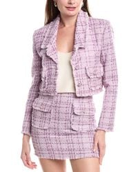 Endless Rose - Tonal Boucle Tweed Short Wool-Blend Blazer - Lyst