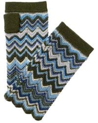 Forte - Zigzag Cashmere Texting Gloves - Lyst
