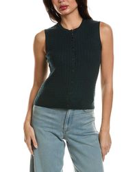 Vince - Cable Merino Wool-Blend Shell - Lyst