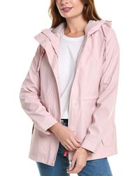 HUNTER Original Cropped Rain Jacket in Black Lyst UK