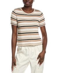 Autumn Cashmere - Cotton By Mixed Stitch Stripe Sweater - Lyst