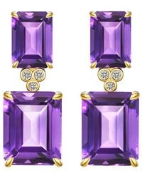 Kai Fine Jewelry - 14K 6.53 Ct. Tw. Diamond & Amethyst Drop Earrings - Lyst
