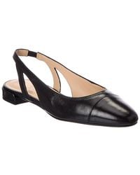 Stuart Weitzman - Sleek Leather Slingback Flat - Lyst