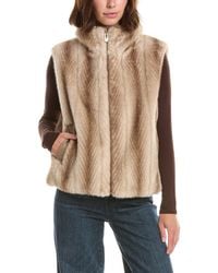 Via Spiga - Faux Fur Vest - Lyst