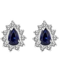LEVARON - 14K 0.70 Ct. Tw. Diamond & Sapphire Earrings - Lyst