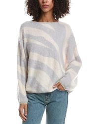 Brodie Cashmere - Brushed Zebra Crewneck Cashmere Sweater - Lyst