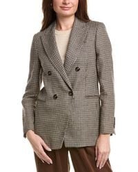 Brunello Cucinelli - Linen-blend Blazer - Lyst