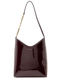 Saint Laurent - Patent Leather Rendez-vouz Medium Hobo (authentic Pre-loved) - Lyst