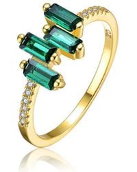 Rachel Glauber - 14k Over Silver Cz Modern Ring - Lyst