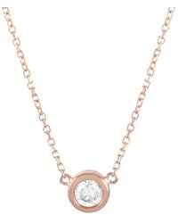 Diamond Select Cuts - 14k Rose Gold 0.20 Ct. Tw. Diamond Pendant Necklace - Lyst