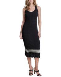 DKNY - Striped Sweaterdress - Lyst