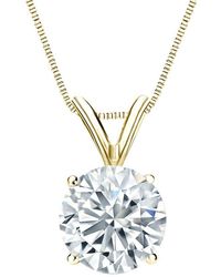 Sabrina Designs Lab Grown Diamonds - 14K 4.00 Ct. Tw. Lab-Grown Diamond Solitaire Necklace - Lyst