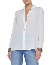 L'Agence - Gio Silk Blouse - Lyst