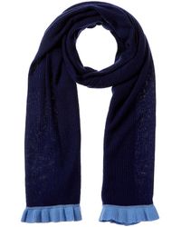 Hannah Rose - Contrast Ruffle Edges Rib Scarf - Lyst