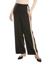 Kenneth Cole - Fly Front High-Rise Side Stripe Wide Leg Pant - Lyst
