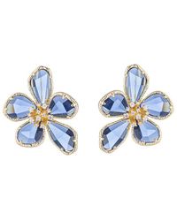 Eye Candy LA - Luxe Collection Kobal Cubic Zirconia Crystal Flower Earrings - Lyst