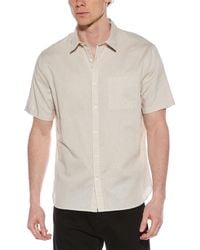 Vince - Linen-Blend Button-Down Shirt - Lyst