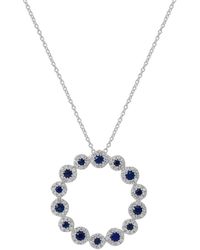 Diana M. Jewels - Fine Jewelry 14k 0.88 Ct. Tw. Diamond & Sapphire Necklace - Lyst