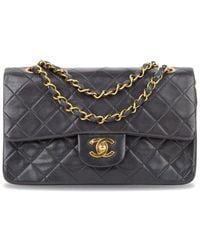 Chanel - Quilted Lambskin Leather Small Classic Double Flap Bag (Authentic Pre-Owned) - Lyst