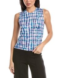 St. John - Printed Fine Gauge Knit Shell - Lyst