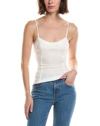Nia - Ribbed Hacci Corset Tank - Lyst