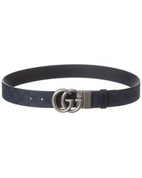 Gucci - Reversible GG Supreme Canvas & Leather Belt - Lyst