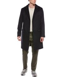 AllSaints - Hal Suede-Trim Wool-Blend Coat - Lyst