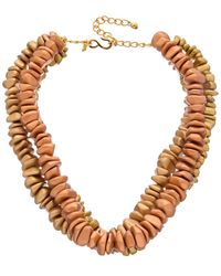 Kenneth Jay Lane - 18k Plated Bead Necklace - Lyst