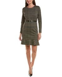 Sharagano - Plaid Mini Dress - Lyst