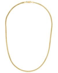 Italian Silver - 14k Over Franco Chain Necklace - Lyst