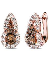 Le Vian - Le Vian Euphoria Chocolate 14K Rose 0.32 Ct. Tw. Diamond Earrings - Lyst