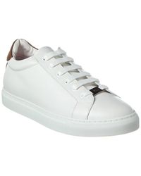 Isaia - Leather Sneaker - Lyst