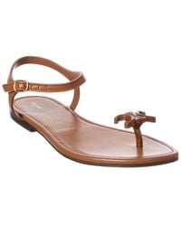 Celine - Triomphe Leather Thong Sandal - Lyst