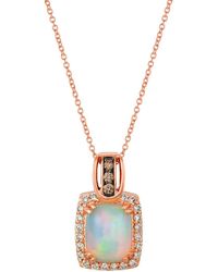 Le Vian - Le Vian 14k Strawberry Gold 1.97 Ct. Tw. Diamond & Opal Necklace - Lyst