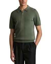 Reiss - Bart Half Zip Textured Sweater - Lyst