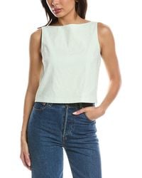 Theory - Linen-Blend Bateau Top - Lyst