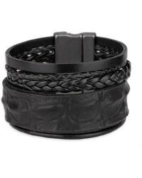 Saachi - Harley Braided Multi Strand Leather Bracelet - Lyst