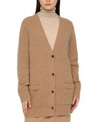 Lafayette 148 New York - Basket Stitch Button Front 100% Cashmere Cardigan - Lyst
