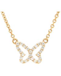 Nephora - 14k Diamond Butterfly Necklace - Lyst
