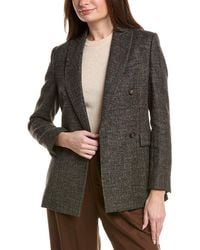 Brunello Cucinelli - Wool & Linen-blend Blazer - Lyst
