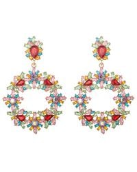 Eye Candy LA - Glass Crystal Kaleidoscope Statement Earrings - Lyst