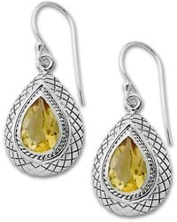 Samuel B. - Silver 3.50 Ct. Tw. Citrine Earrings - Lyst