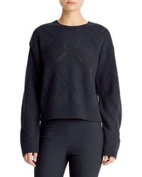 Vince - Textured Argyle Wool Sweater - Lyst