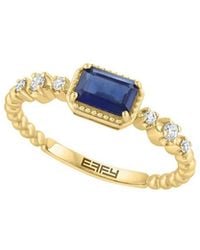 Effy Fine Jewelry - 14K 0.67 Ct. Tw. Diamond & Sapphire Ring - Lyst