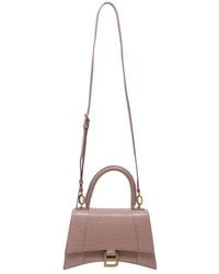 Balenciaga - Croc-Embossed Leather Hourglass Small Handbag (Authentic Pre- Loved) - Lyst
