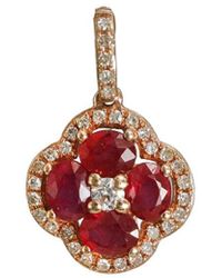 Diana M. Jewels - Fine Jewelry 14k Rose Gold 1.12 Ct. Tw. Diamond & Ruby Necklace - Lyst