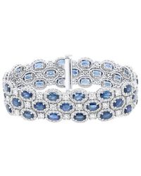Diana M. Jewels Fine Jewellery 18k 34.55 Ct. Tw. Diamond & Sapphire Bracelet - Blue