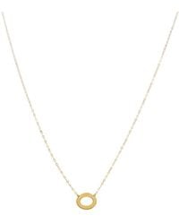 Italian Gold - 10K Oval Pendant Adjustable Necklace - Lyst