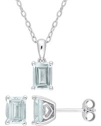 Rina Limor - Silver 2.85 Ct. Tw. Aquamarine 2pc Jewelry Set - Lyst