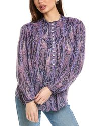 Isabel Marant - Isabel Marant E'Toile Zarga Silk-Blended Blouse - Lyst